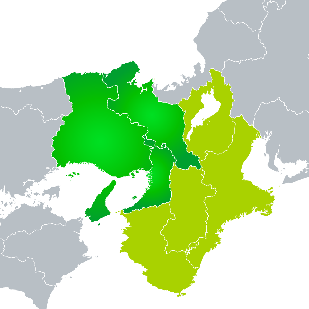 兵庫県を中心とした対応エリアマップ